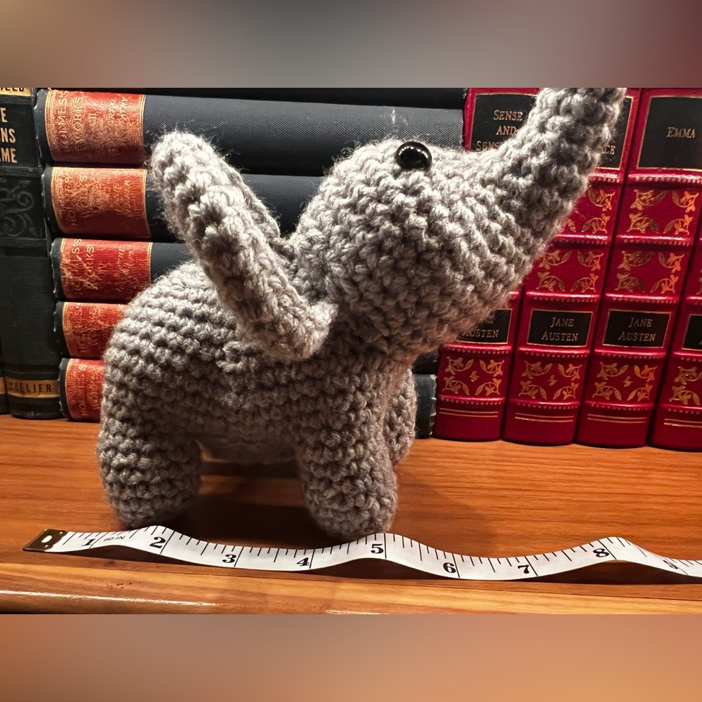 Hand Crocheted Ellie the Elephant Stuffed Animal! - Picture 6 of 9